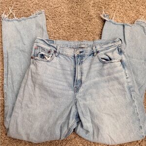 American Eagle Outfitters Light Blue Boyfriend Jeans Long